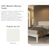 Cama Casal Madeira Macica Taeda 149 cm 2808 Branco Festra