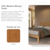 Cama Casal Madeira Macica Taeda 149 cm 2808 Freijo Festra