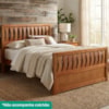 Cama Casal Madeira Macica Tuni 148 cm Ripas Usinadas Mogno Mell NATH