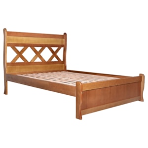 Cama Casal Madeira Macica Xila 146 cm Mogno Mell NATH