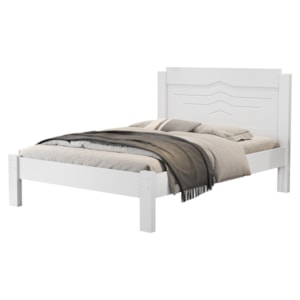 Cama Casal MDF 195X144 cm Sofia Branco Decmade