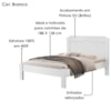 Cama Casal MDF 195X144 cm Sofia Branco Decmade