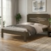 Cama Casal MDF 195X144 cm Sofia Castanho Off Decmade