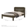 Cama Casal MDF 195X144 cm Sofia Castanho Off Decmade