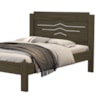 Cama Casal MDF 195X144 cm Sofia Castanho Off Decmade