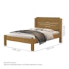 Cama Casal MDF 195X144 cm Sofia Nature Off Decmade