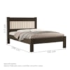 Cama Casal MDF 199X145 cm Bela Chocolate Off Decmade