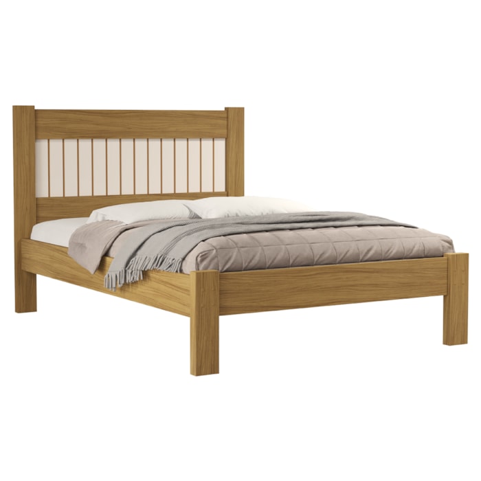 Cama Casal MDF 199X145 cm Bela Nature Off Decmade
