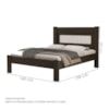 Cama Casal MDF 199X145 cm Clara Chocolate Decmade
