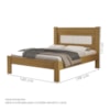 Cama Casal MDF 199X145 cm Clara Nature Decmade