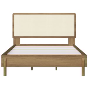 Cama Casal Palhinha Oslo 27055 Pes Madeira 152 cm Hanover Artesano