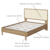 Cama Casal Palhinha Oslo 27055 Pes Madeira 152 cm Hanover Artesano