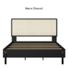 Cama Casal Palhinha Oslo 27055 Pes Madeira 152 cm Nero Artesano