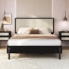 Cama Casal Palhinha Oslo 27055 Pes Madeira 152 cm Nero Artesano
