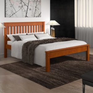 Cama De Casal Madeira Maciça 707LA Mell Acetinado Marjori