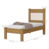 Cama de Solteiro e Comoda 4 Gavetas 1 Porta MDF Bela Nature Off Decmade