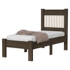 Cama de Solteiro MDF 199X95 cm Bela Chocolate Off Decmade