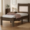 Cama de Solteiro MDF 199X95 cm Bela Chocolate Off Decmade