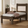Cama de Solteiro MDF 199X95 cm Bela Chocolate Off Decmade