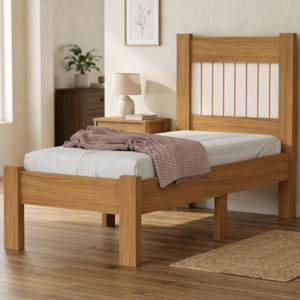 Cama de Solteiro MDF 199X95 cm Bela Nature Off Decmade