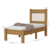 Cama de Solteiro MDF 199X95 cm Bela Nature Off Decmade