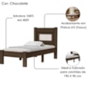 Cama de Solteiro MDF 199X95 cm Clara Chocolate Decmade