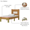 Cama de Solteiro MDF 199X95 cm Clara Nature Decmade