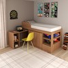 Cama Infantil Multifuncional Com Escrivaninha CM8021 Amendoa Tecno Mobili