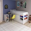 Cama Infantil Multifuncional Com Escrivaninha CM8021 Branco Tecno Mobili