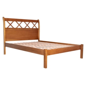 Cama King Madeira Macica Grando 204 cm Trelica Mogno Mell NATH
