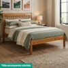 Cama King Madeira Macica Nali 204 cm Ripado Mogno Mell NATH