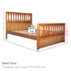 Cama King Madeira Macica Tuni 203 cm Ripas Usinadas Mogno Mell NATH