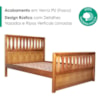 Cama King Madeira Macica Tuni 203 cm Ripas Usinadas Mogno Mell NATH
