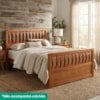 Cama King Madeira Macica Tuni 203 cm Ripas Usinadas Mogno Mell NATH