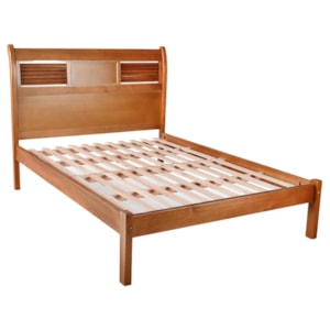 Cama King Madeira Macica Veneza 204 cm Mogno Mell NATH