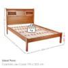 Cama King Madeira Macica Veneza 204 cm Mogno Mell NATH
