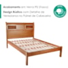 Cama King Madeira Macica Veneza 204 cm Mogno Mell NATH