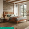 Cama King Madeira Macica Veneza 204 cm Mogno Mell NATH