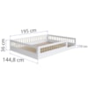 Cama Montessoriana Infantil 188X38 cm AFT009 Branco Comm