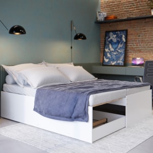 Cama Multifuncional Matrix 3 em 1 Branco Tebar