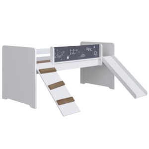 Cama Playground Com Escorregador E Rampa BY710 Branco Comm Cama Playground Com Escorregador E Rampa BY710 Branco Comm