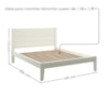 Cama Queen 2 Mesas de Cabeceira 3 Gavetas Madeira Taeda Branco Freijo Festra