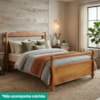 Cama Queen Madeira Macica 171 cm Glesa Pes Torneados Mogno Mell NATH