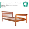 Cama Queen Madeira Macica Gonda 166 cm Peseira Alta Mogno Mell NATH