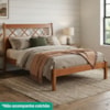 Cama Queen Madeira Macica Grando 169 cm Trelica Mogno Mell NATH
