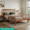 Cama Queen Madeira Macica Grando 169 cm Trelica Mogno Mell NATH