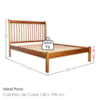 Cama Queen Madeira Macica Nali 169 cm Ripado Mogno Mell NATH
