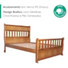 Cama Queen Madeira Macica Nalia 165 cm Pes Torneados Mogno Mell NATH
