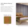 Cama Queen Madeira Macica Taeda 169 cm 2809 Freijo Festra