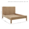 Cama Queen Madeira Macica Taeda 171 cm 3309U Tauari Festra